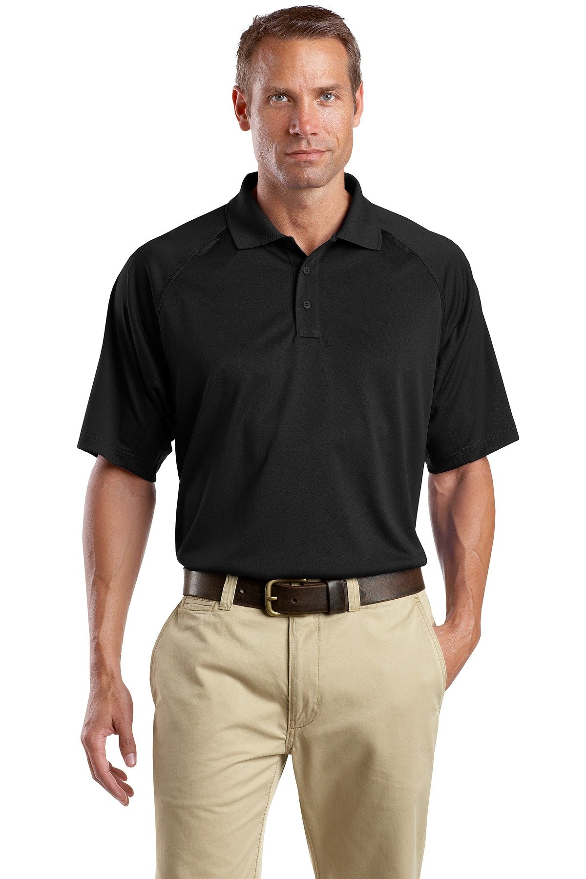 CornerstoneSelect Snag Proof Tactical Polo Shirts CS410 - Black -