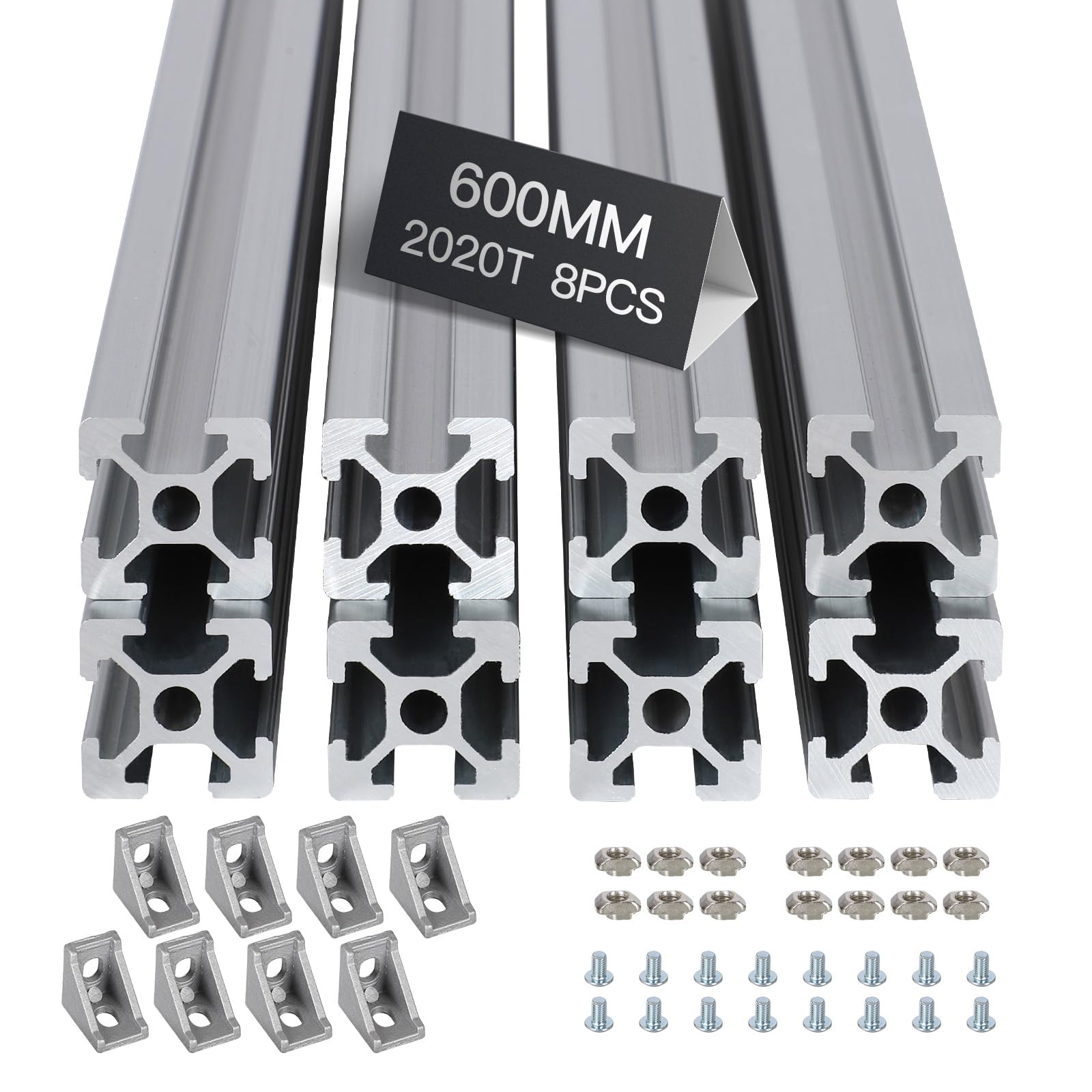 12pcs 600mm T Slot 2020 Aluminum Extrusion, Silver — Amazon image 14