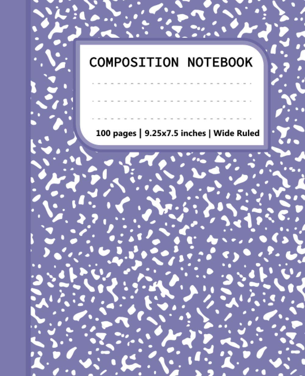 Composition Notebook: Marble Composition Book Wide Ruled 100 Sheet Blue Color | 7.5 * 9.25 inches