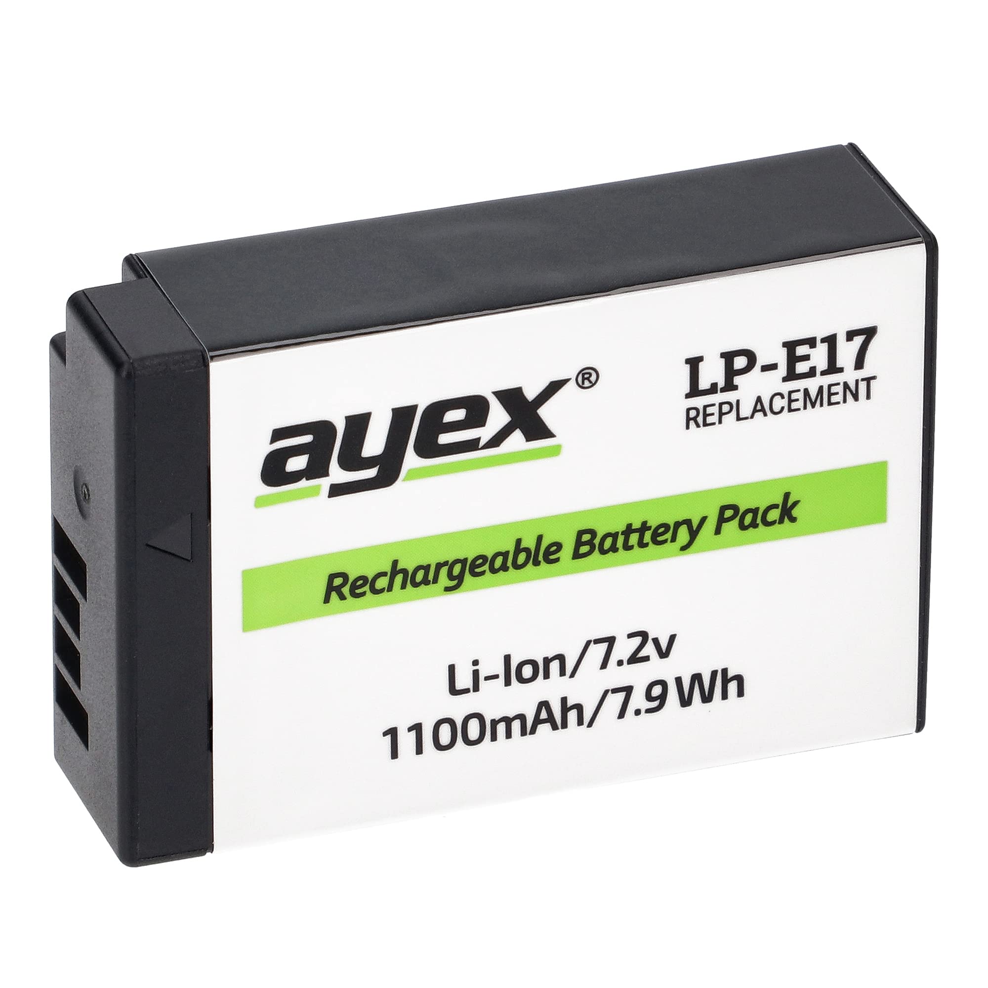 ayex LP-E17 Akku | Kompatibel mit Canon EOS RP R100 R50 R8 77D 750D 760D 800D 850D M3 M5 M6 Mark II