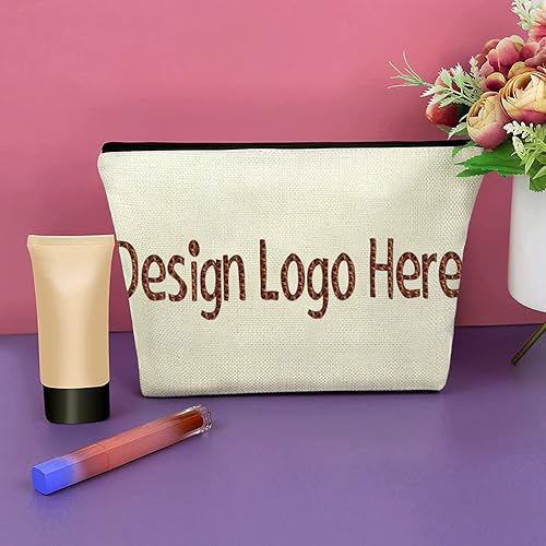 Miniatura 3 de Miujonvy Funda de viaje personalizada con texto fotográfico con bolsa de viaje con cremallera para mujeres y niñas, Beige