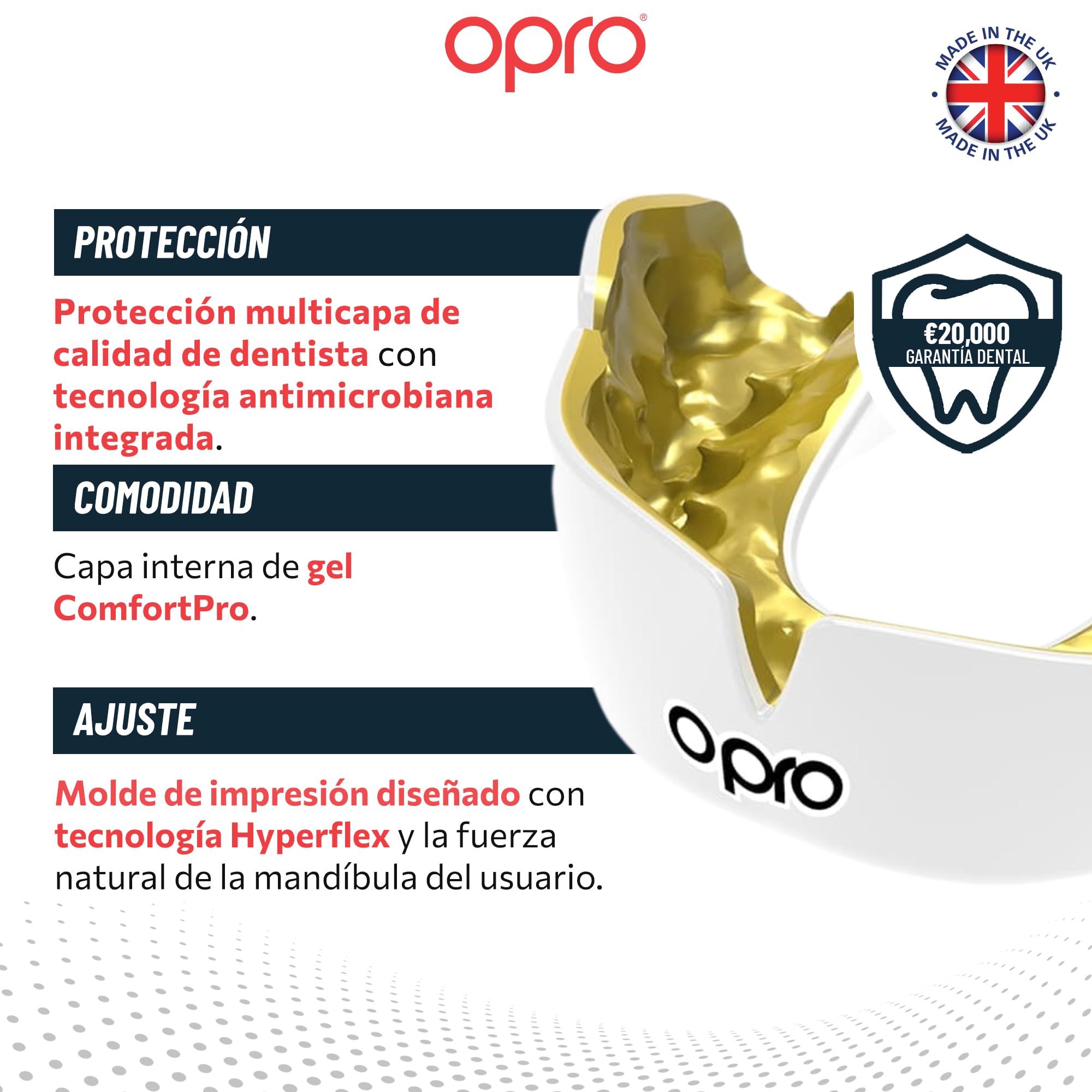 OPRO Protector Bucal Instant Custom-Fit para Brackets – Bucal para Boxeo, MMA, BJJ, Rugby y Hockey – Autoajustable – con Garantía Dental Incluida — view 3