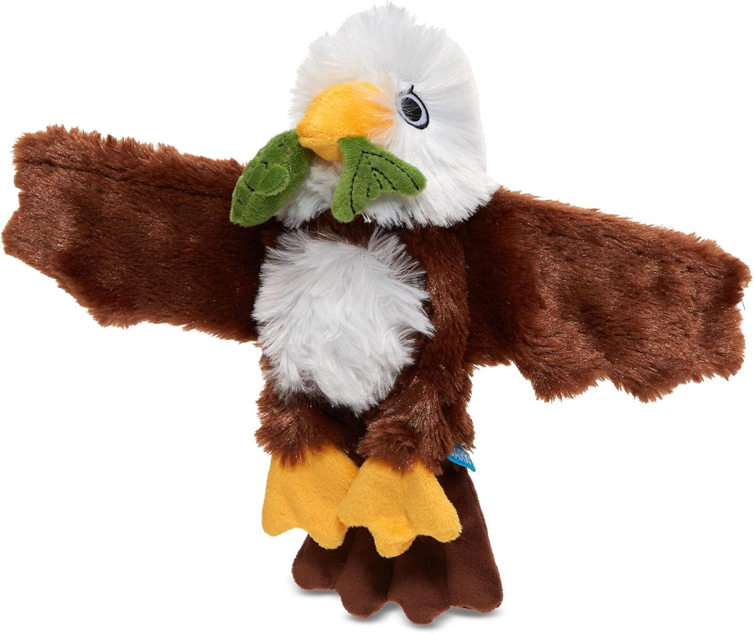 BarkBox Majestic Marty Dog Toy - Toy for Extra Small to Medium Dogs | Plush Eagle Toy with Whip-N-Flip Wings, Shredable Long Hair & Squeaker | Thrash & Shred