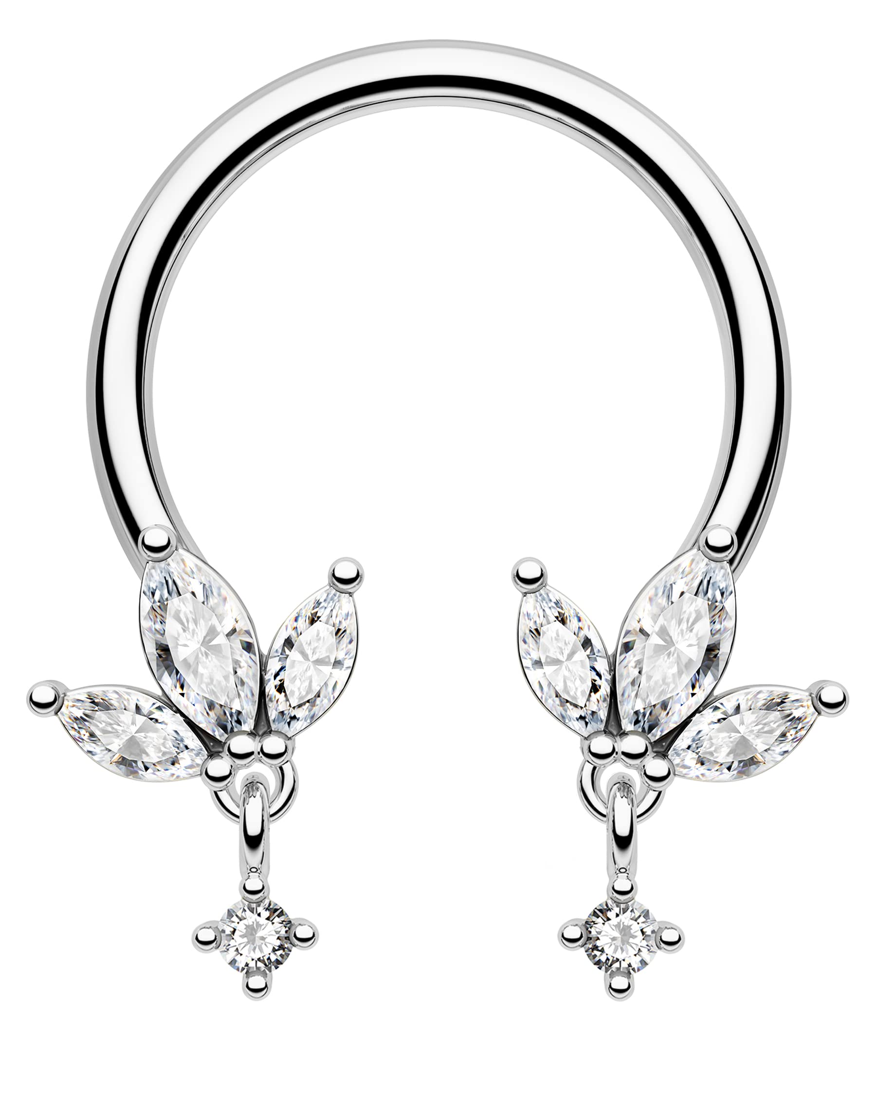 COCHARM Gold Cartilage Hoop Floral Septum Rings 16g Helix Earring Daith Piercing Jewelry Nose Ring Hoop Septum Jewelry for Women Men