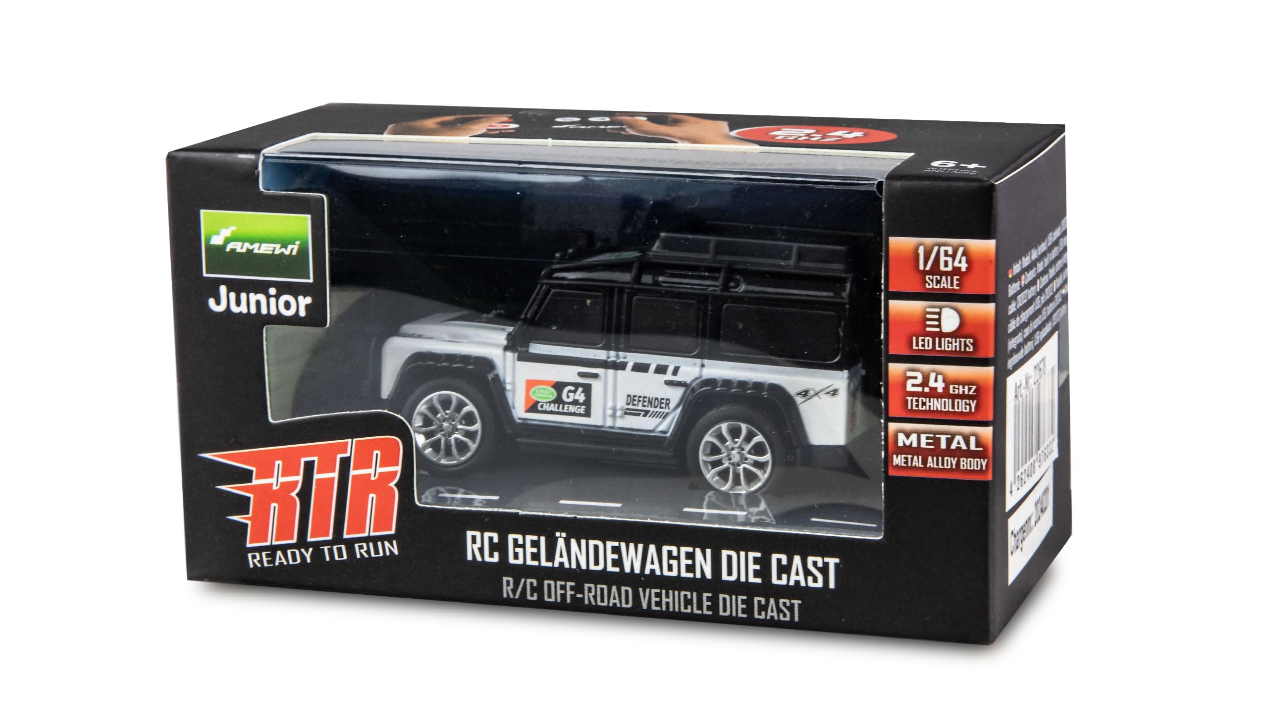Amewi RC off-road vehicle Die Cast remote controlled 1:64 RTR white