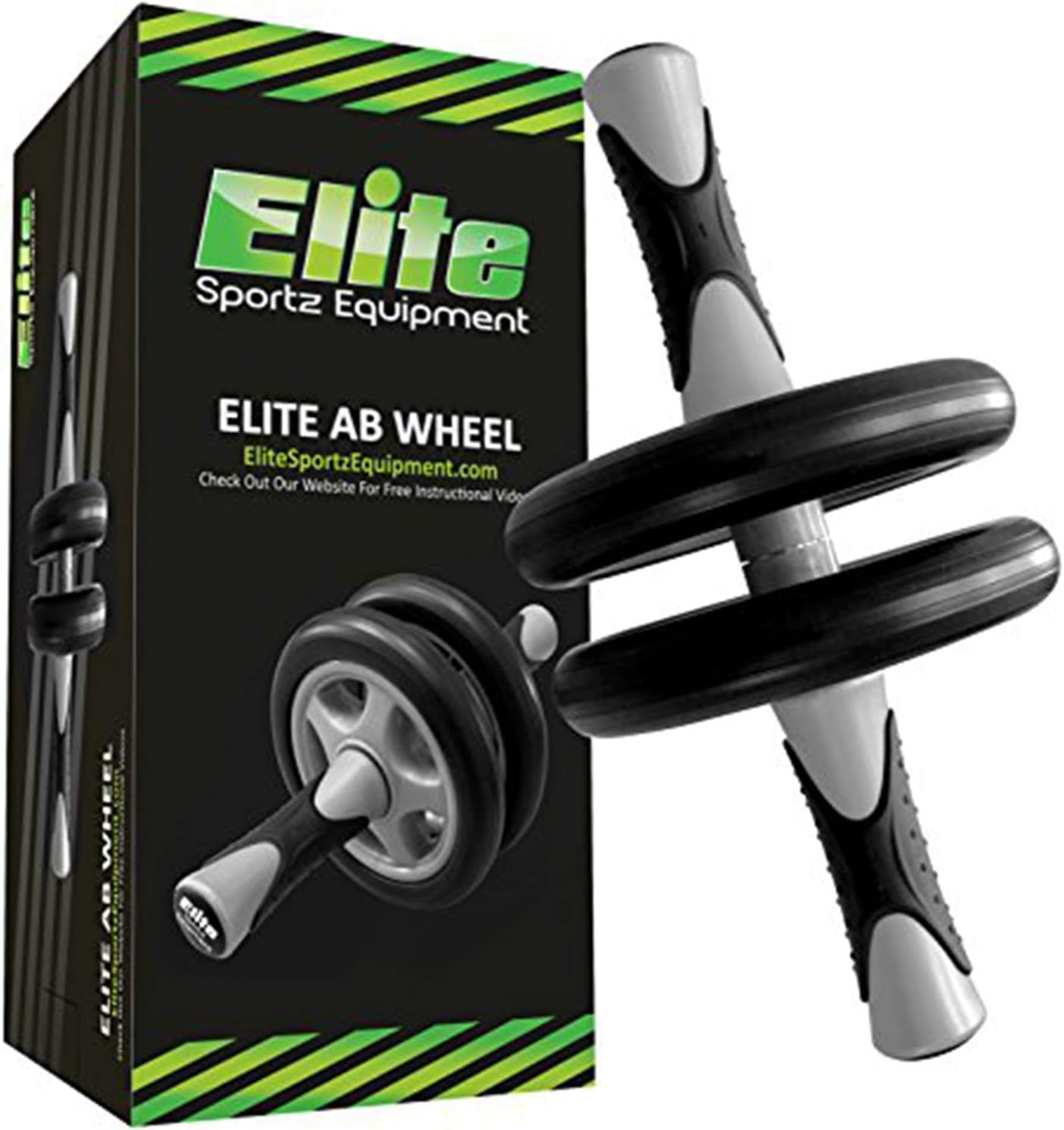 Elite sportz equipment Ab Roller Wheel, Gym & At Home Ab Workout with Non- Slip Handles and 2 Wheels to Exercise Core Abdominal Muscles, Strength Training Accessories for Abs