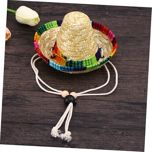 Miniatura 9 de iplusmile Sombrero para perro pequeño, 3 piezas, mini sombreros, sombrero de sol para niño, sombreros divertidos para perro, sombrero de conejo,