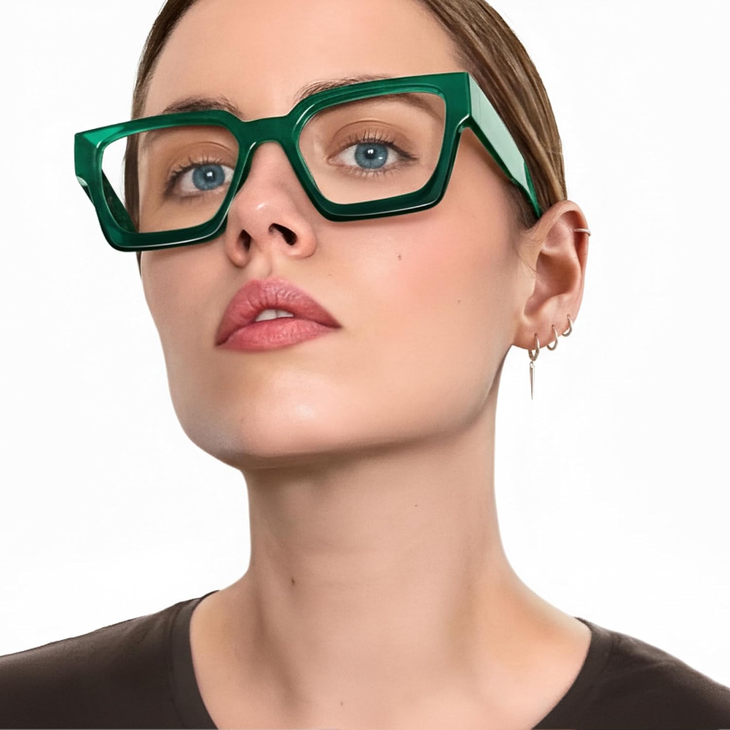 livho Oversized Eyewear Frame for Woman and Men - Rectangle Fashion Glasses for Computer, Chic Preppy Frame - Image 5