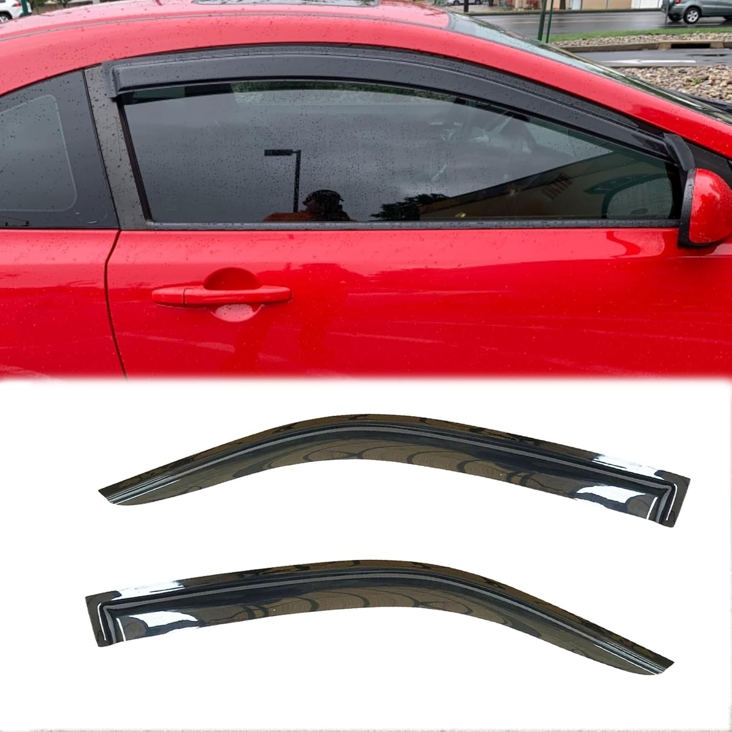Original Shatterproof Rainproof Window Wind Deflectors 