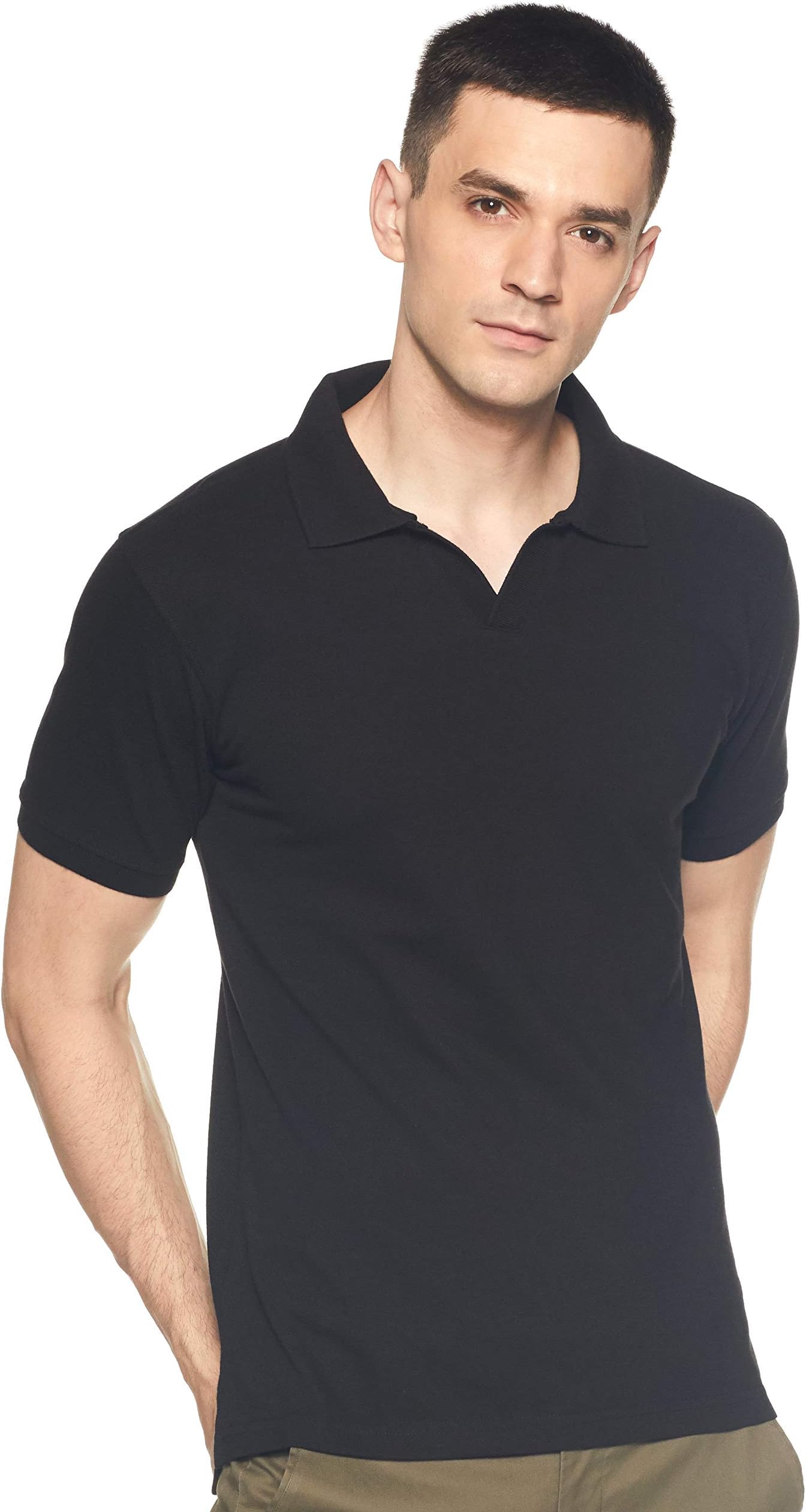 Amazon Brand - SymbolMen's Solid Regular fit Polo (JC-Single)