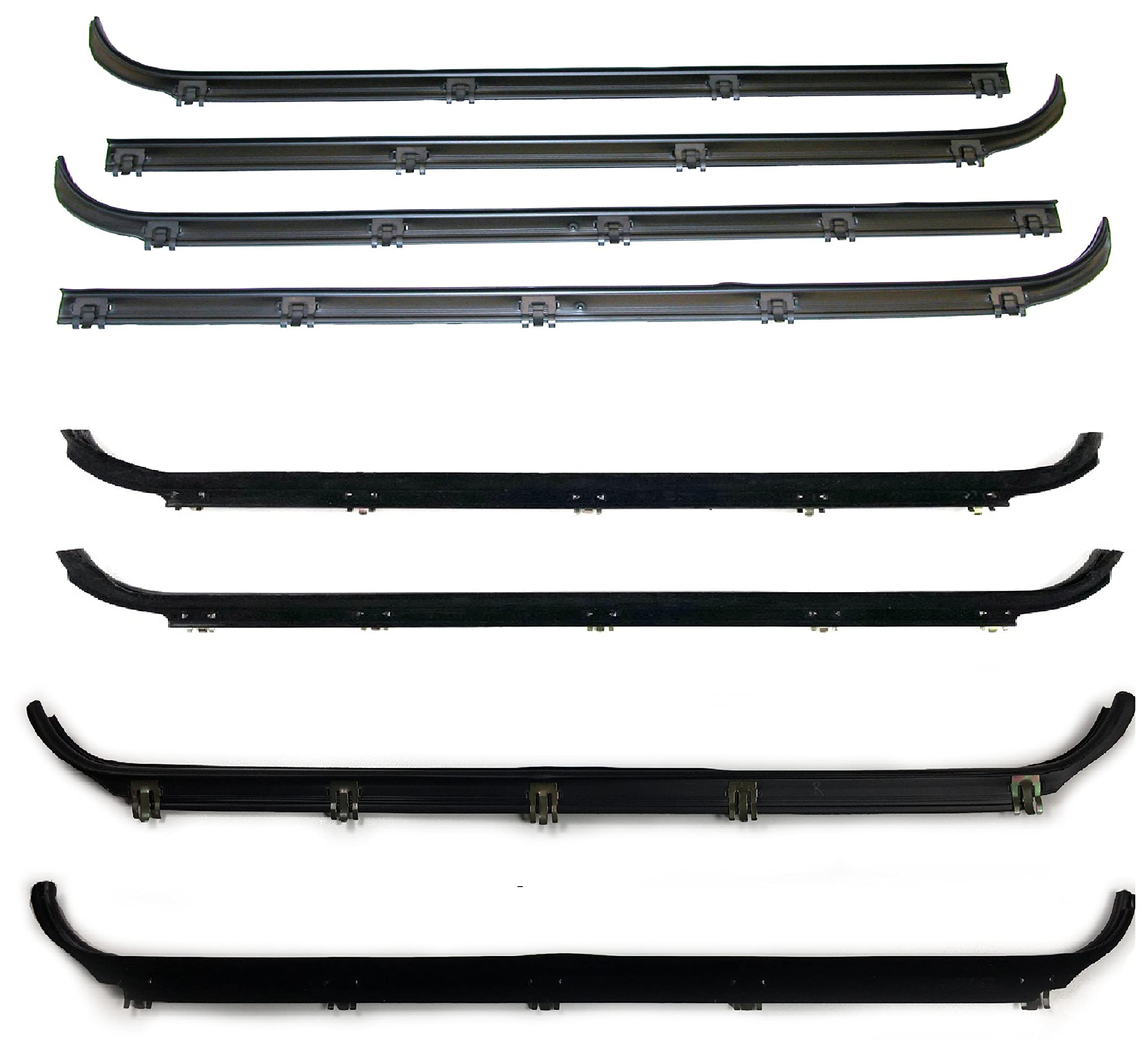 Photo 1 of APDTY 144183 Door Window Rubber Belt Weatherstrip Dew Wipe Seal Kit 8pcs