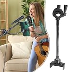 Stand Phone Holder - Phone Music Stand Holder - Adjustable Flexible Long Gooseneck Arm Cellphone Mount for Drum Smartphone Compatible with Club Studio