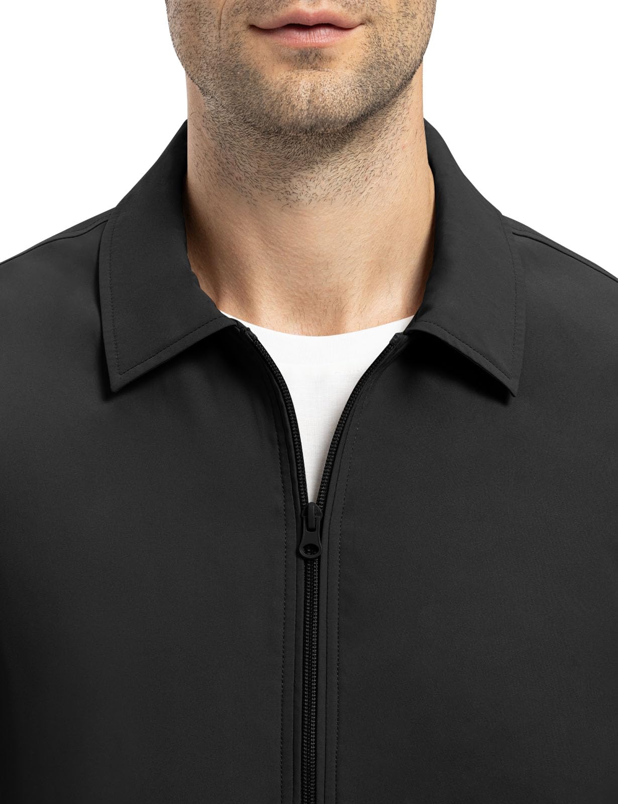 donhobo Herren Jacke Leichte Übergangsjacke Sommer Freizeit Bomberjacke Full Zip Up Outdoorjacke Frühling Herbst Windbreaker mit Reißverschlusstasche