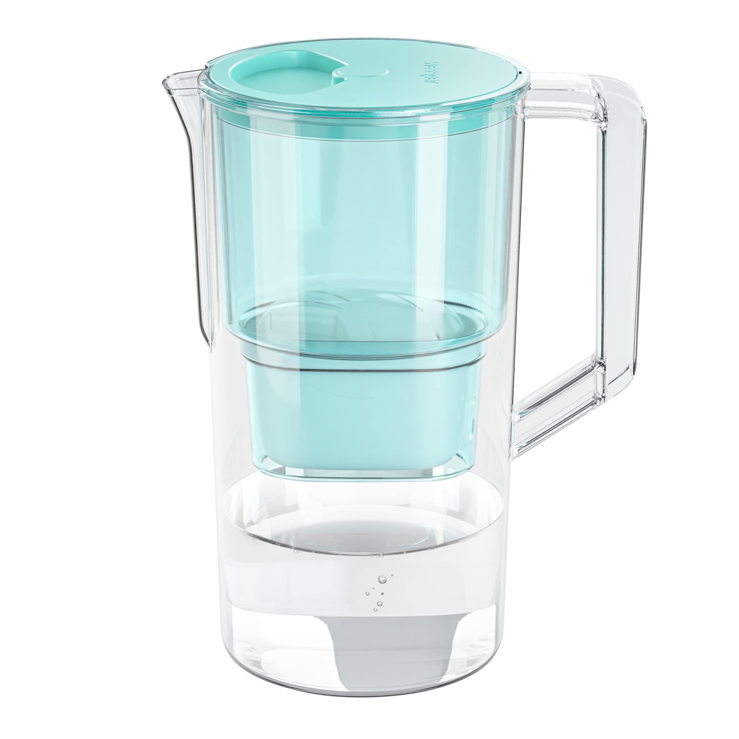 Carafe Filtre à Eau Phox V2 - 2.2L Verre - Pack Adoucisseur Pour Eaux Dures - Recharge 3 Mois Incluse