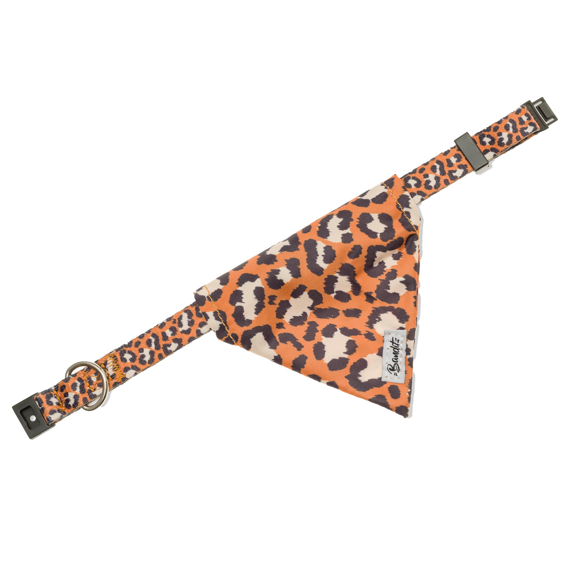 Bandit - Bandana pour Chat - Taille S - Jungle Chic - Tour de Cou 24-28cm - Boucles Anti-étranglement en Plastique - Foulard en Nylon résistant et Doux - Confortable, Durable et Lavable en Machine
