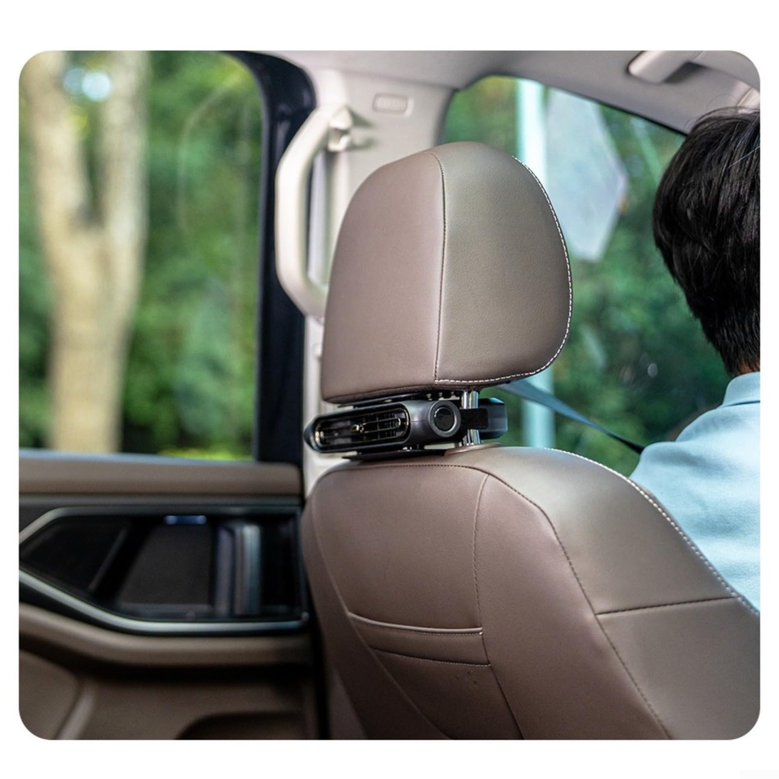 Ventilador de asiento de coche recargable por USB con 3000 mAh, refrigeración turbo de 3 velocidades para asientos delanteros y traseros, ventilación de flujo de aire ajustable, accesorios portátiles
