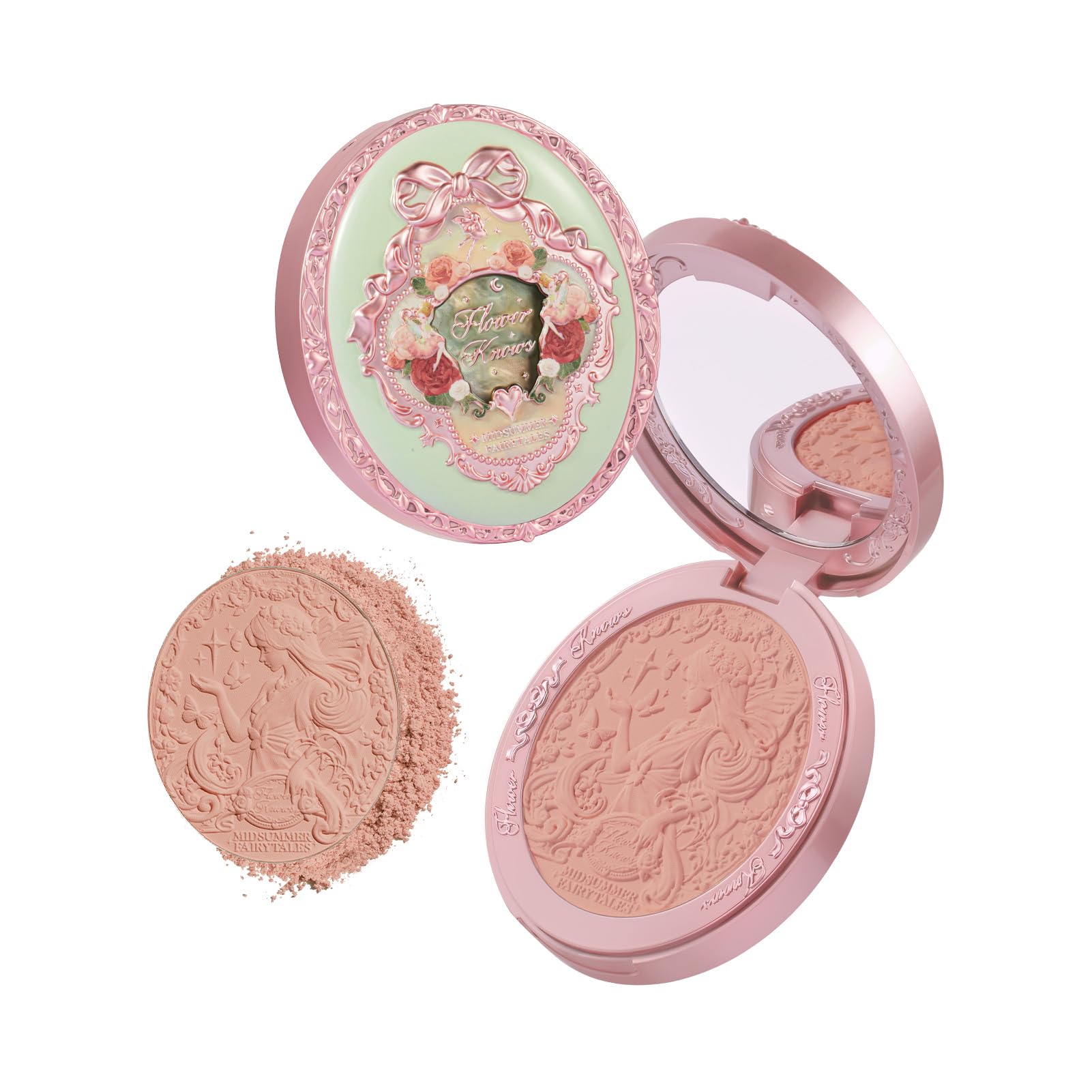 Midsummer Fairytales Velvet Embossed Blush,Taupe Nude Matte Powder Blush for Cheeks,Buildable & Blendable Face Makeup,Soft Long-Lasting Make Up for Women & Girls,0.17 Oz(05 Valley Lily)