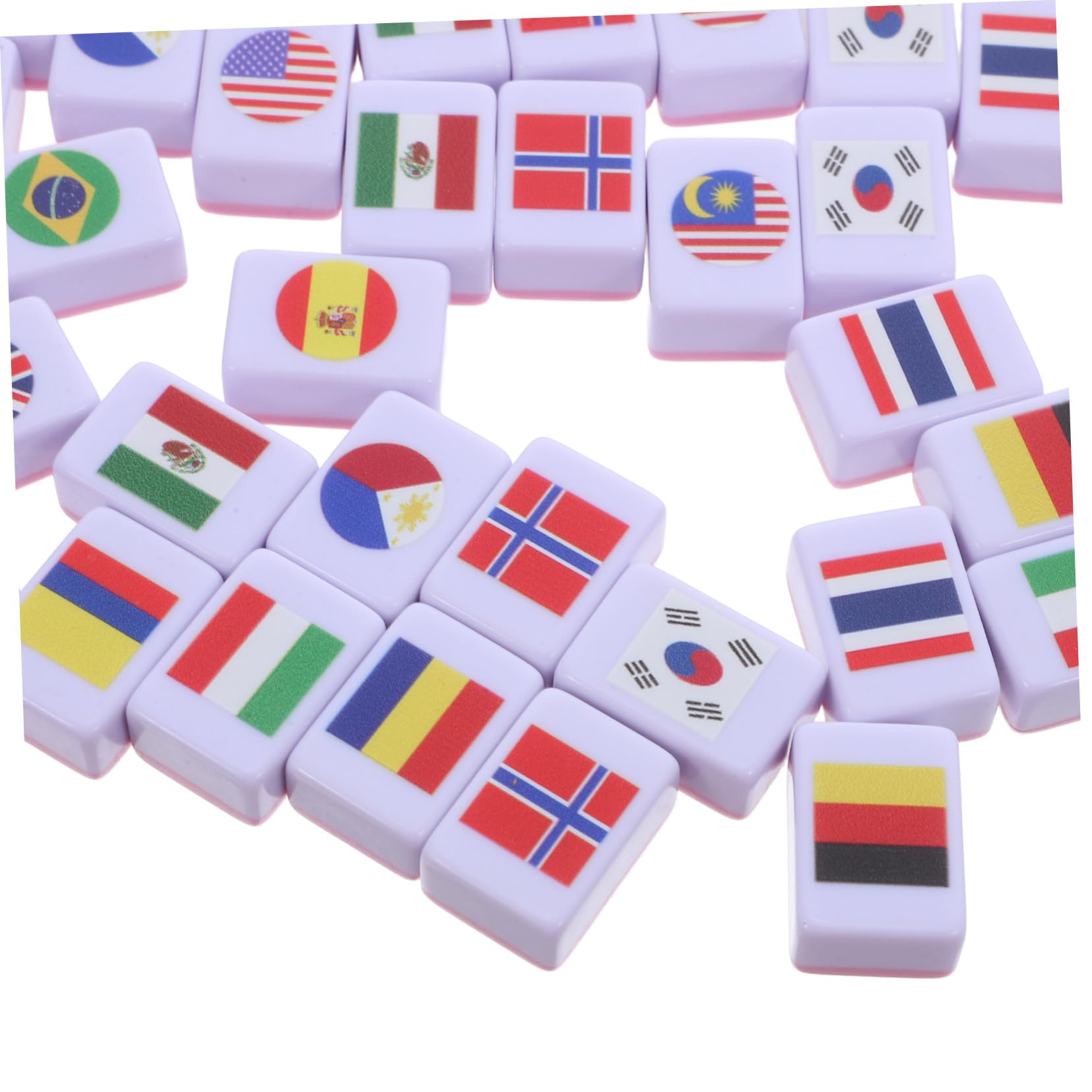 64 Częściowa Gra Planszowa Mahjong Z Flagami Narodowymi Gra Podróżna Dla 2 Graczy Mahjong Małe Gry Planszowe Podróżna Z Flagami Państw Stolikowa Planszowa