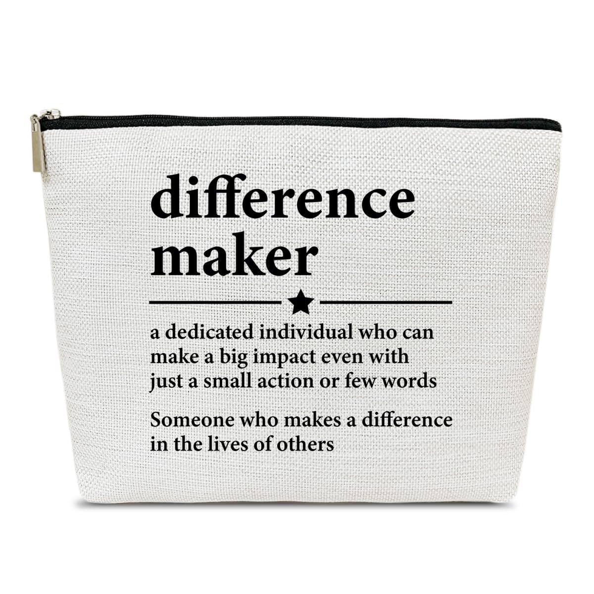 Ythuil Difference Maker Gift Makeup Bag, Thank You Appreciation Retirement Gifts for Boss Lady Mentor Teacher Leader Coach Coworkers, Difference Maker