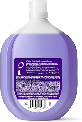 Miniatura 2 de Method Repuesto de jabón de manos espumoso, lavanda francesa, botella reciclable, 28 onzas, paquete de 4