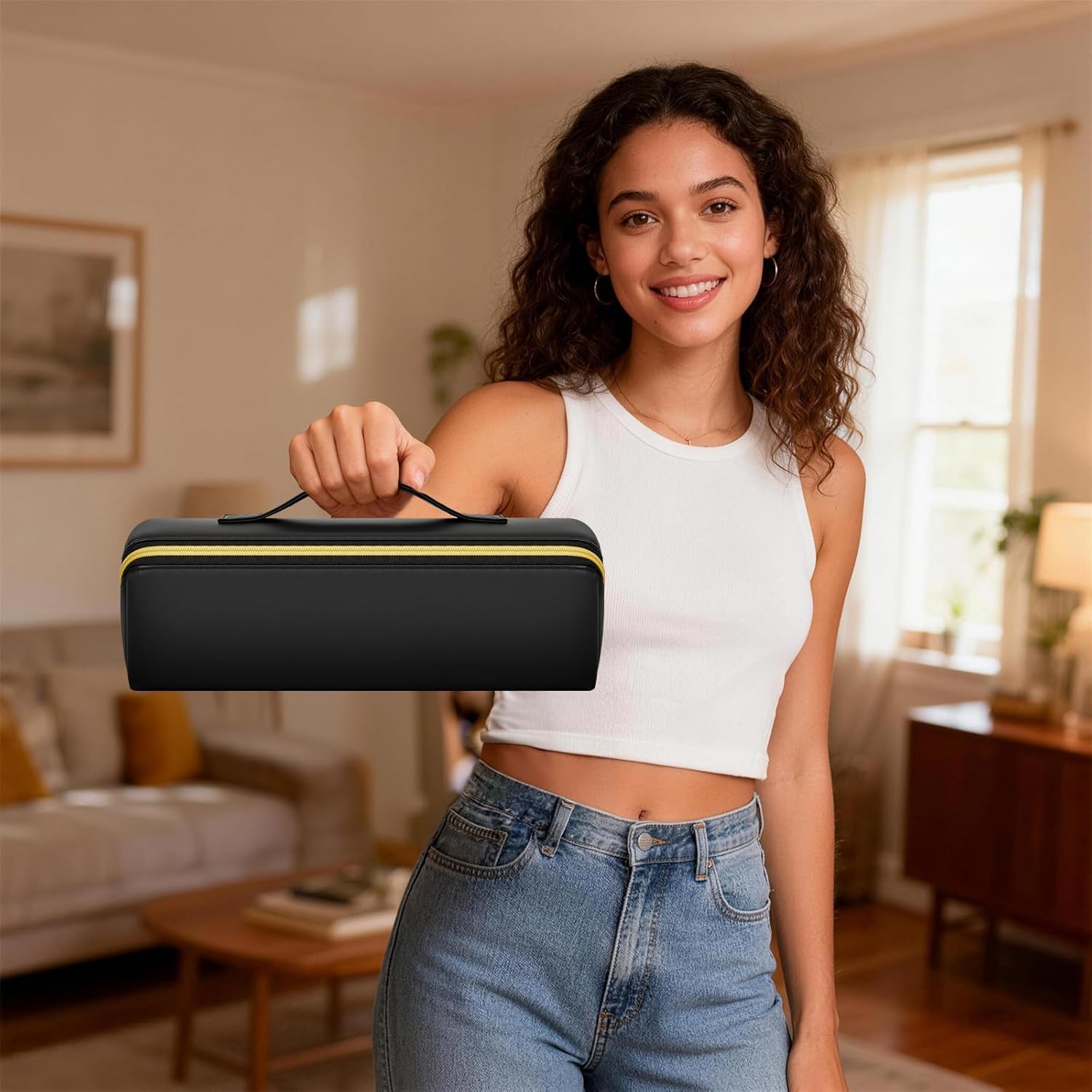 SAIKA Bag for Fanttik Slim V8/ V10 APEX Car Vacuum, Portable Mini Cordless Vacuum Storage Holder for Suction Power, Type-C Charge, Car Accessories (Case Only) - Image 9