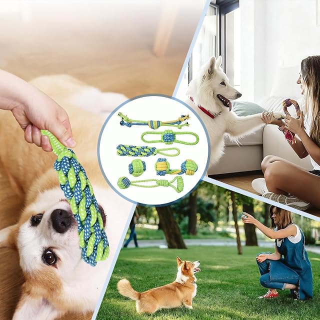 Foto 7 de 8 de Zuxbolf Juguetes de Cuerda para Perros, Cuerda de Juguete para Perros