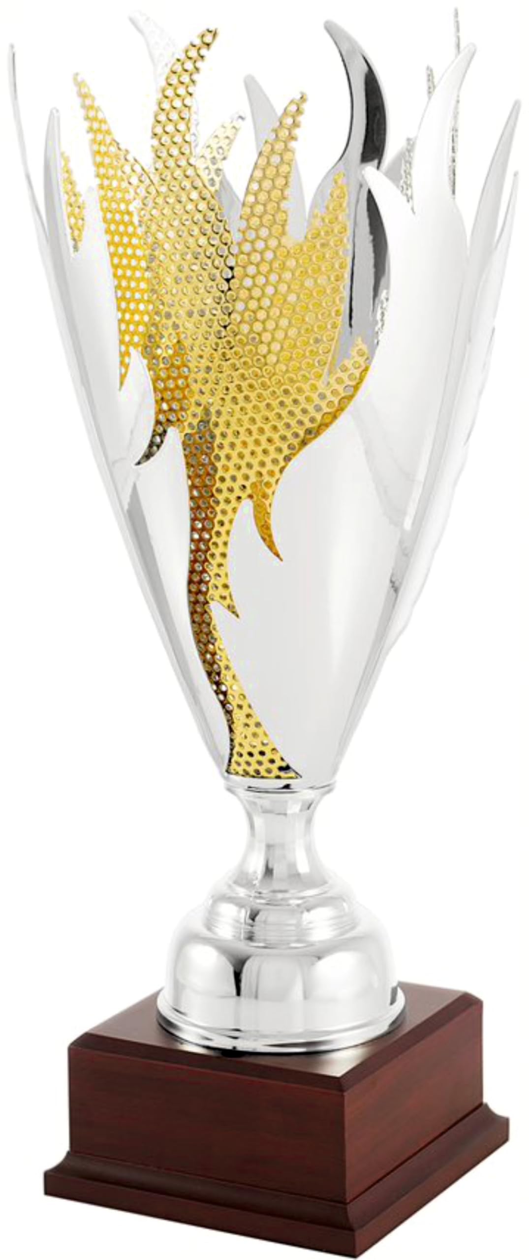 Copa Deportiva Grande GRABADA Trofeo de metal calado de 38cm de altura Premio Deportivo