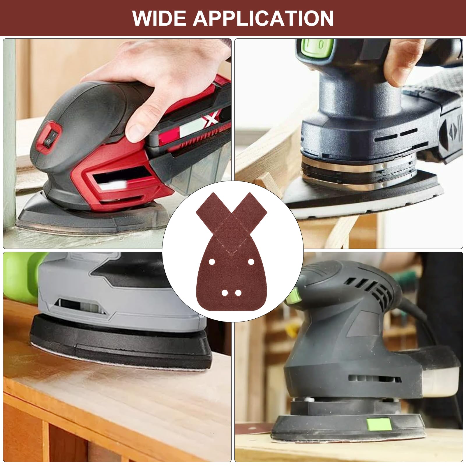 30 Pezzi Carta Abrasiva 120 Grit per Levigatrice Mouse Black Decker,Fogli Triangolari con Punta Extra, Schleifpapier per Legno, Metallo, Plastica e Finiture di Dettaglio