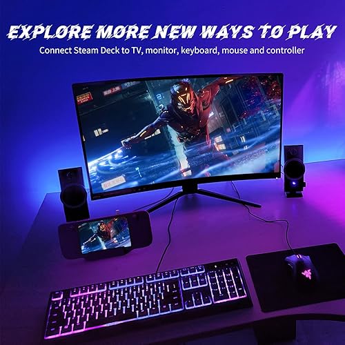 Miniatura 6 de Svonero Cubo de base de cubierta de vapor 5 en 1 soporte de cubierta de vapor con puerto de carga de 45 W HDMI de 4K a 30 HZ y 3 USB 30 estación de