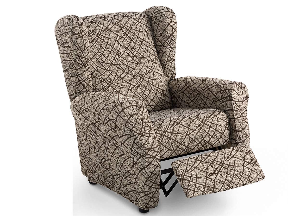 Lanovenanube - Funda sillón Relax Grecia - Elástica - Color Marrón C03