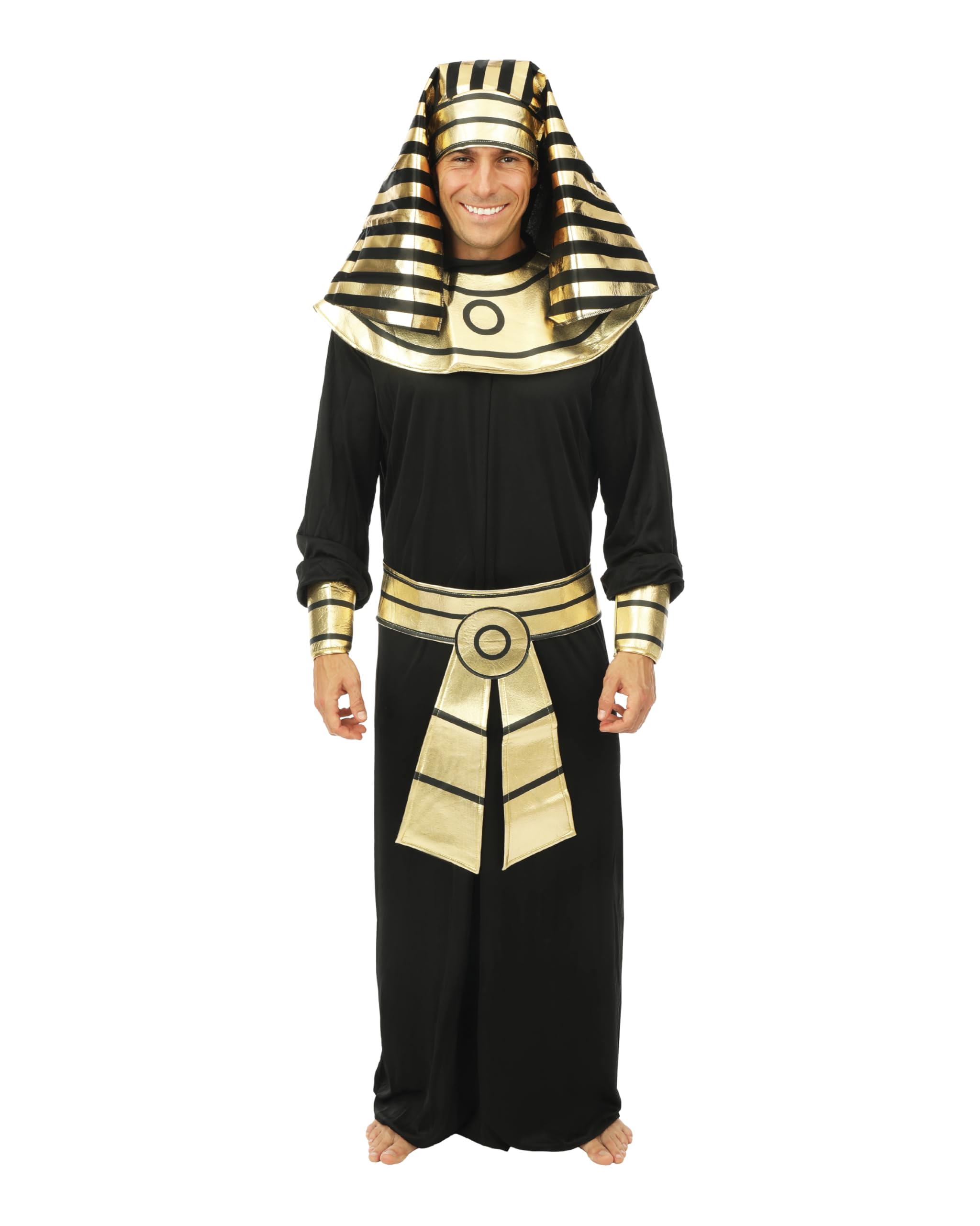 P'tit Clown Costume da faraone da uomo nero di Tutankhamon