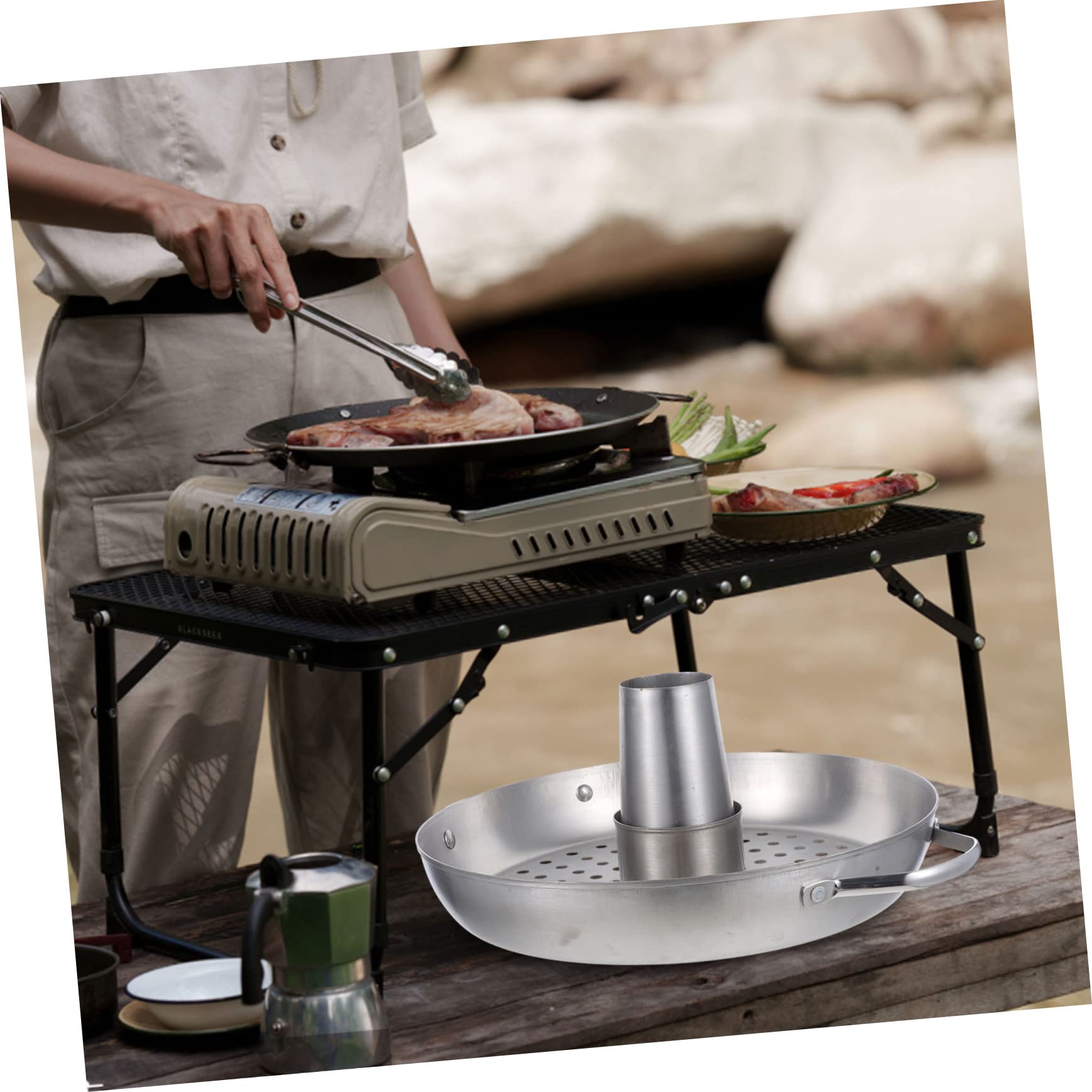 SUPVOX Supporto per Arrostire Il Pollo Griglia per Barbecue Forno per Uso Esterno