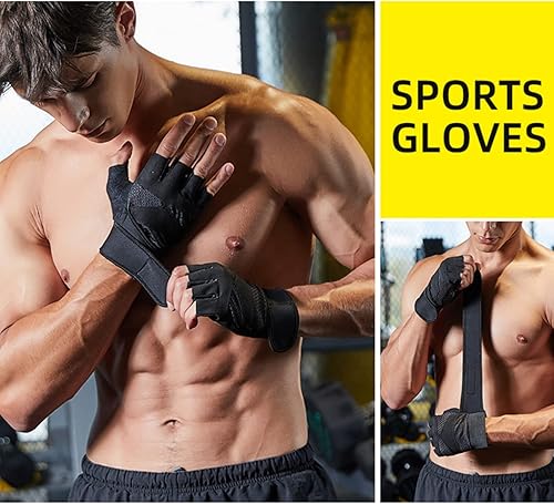 Miniatura 8 de LueWeiLIFE Guantes de entrenamiento para hombres y mujeres, guantes de levantamiento de pesas con excelente agarre, guantes de gimnasio ligeros para