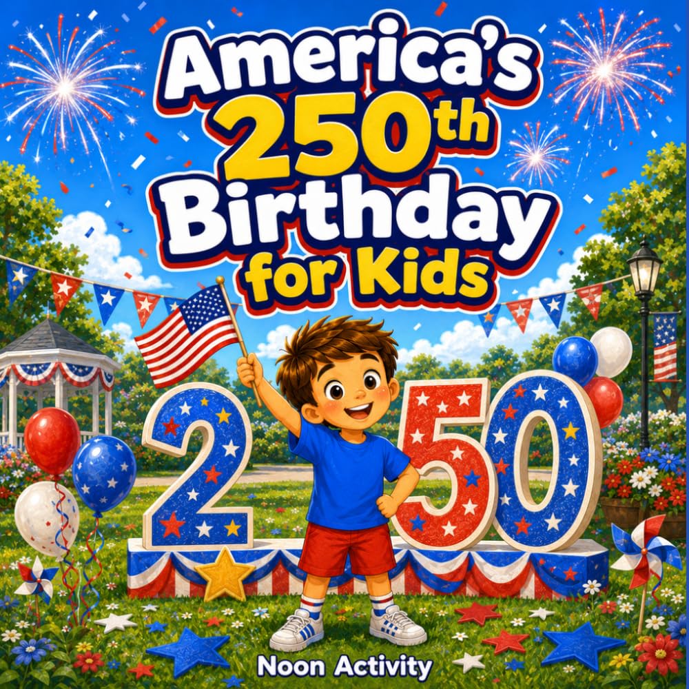 America’s 250th Birthday for Kids: A Patriotic Picture Book About American History, Freedom, Flags, Fireworks, Family Traditions, and July 4th