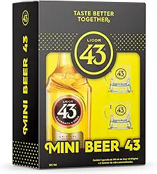 Kit Licor 43 Garrafa 700 ml + 2 Mini Canecas em Vidro