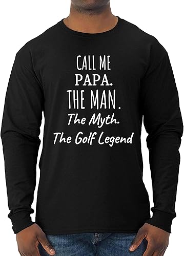 Idea for Golf Lover - Papa Man Myth Golf Legend Men and Multicolor Shirt