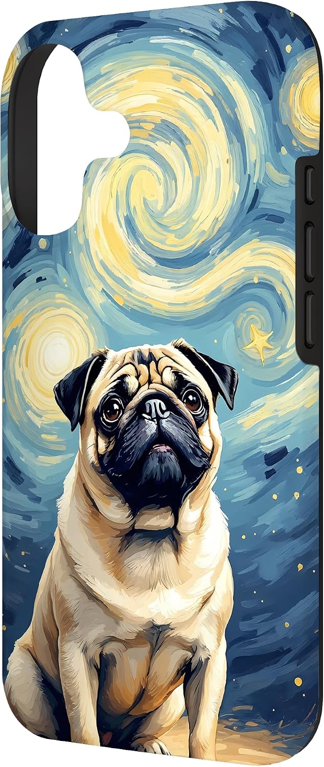 Starry Night Pug Owner Case for iPhone 17 image 2