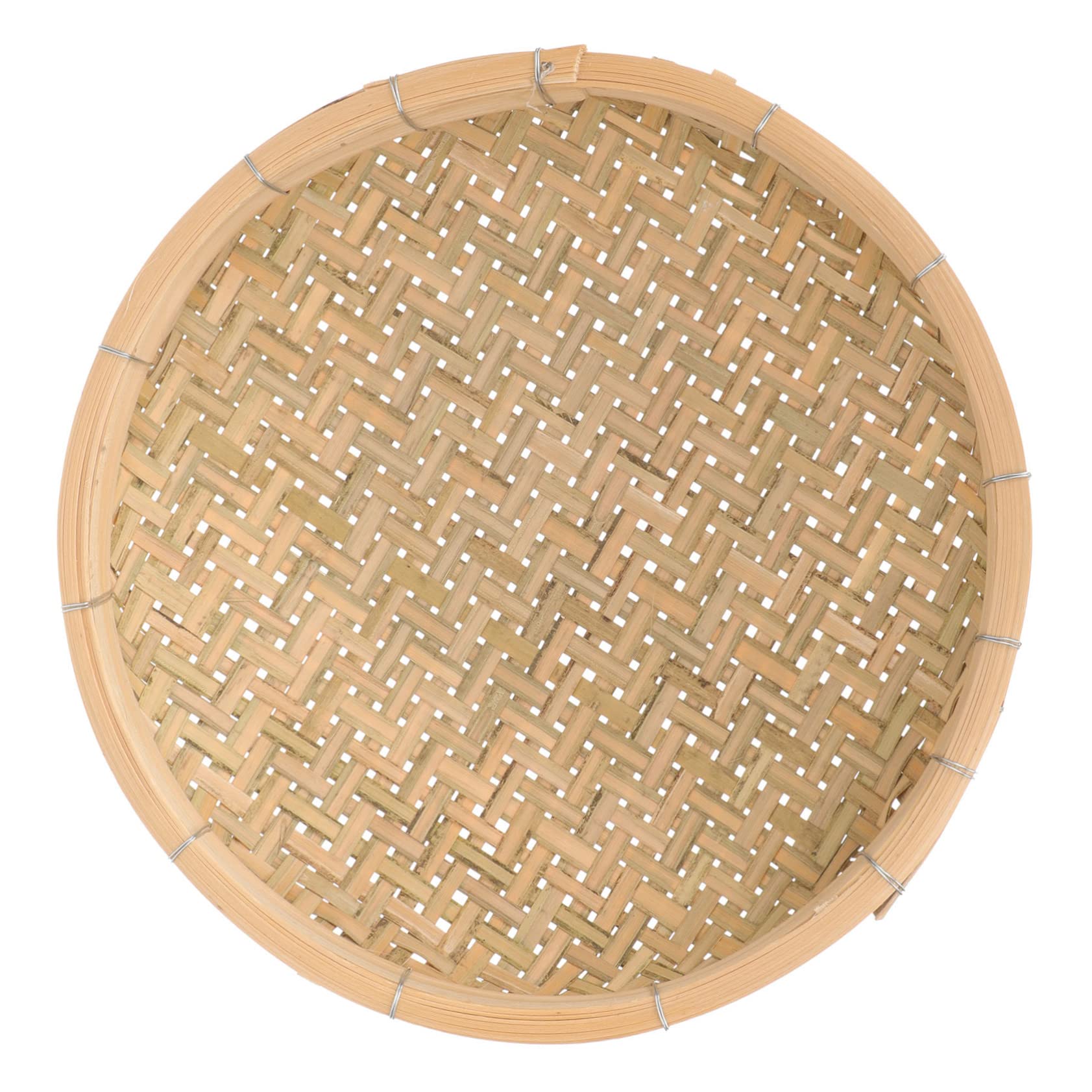 Unomor Hand Woven Basket Simple Snack Holder and Storage Sieve Weaving for Home Organization for Sundries and Photography Props and Unique Design