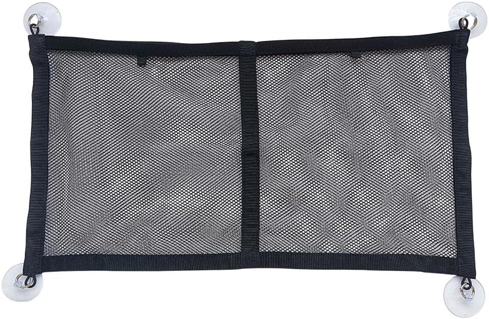 2PCS Car Cargo Storage Net, Car Windows Suction Cup Hanging Bag Nylon Mesh Pocket Organizer Bag for Cargo Vans, Motorhomes, Mobile Homes, Caravans, Boats (Middle-2pcs)