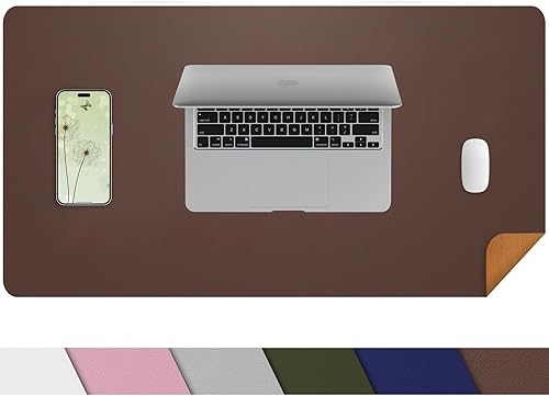 Miniatura 61 de Protector de escritorio de cuero, tapete de escritorio grande con corcho natural y cuero PU, alfombrilla para mouse, alfombrilla de escritorio