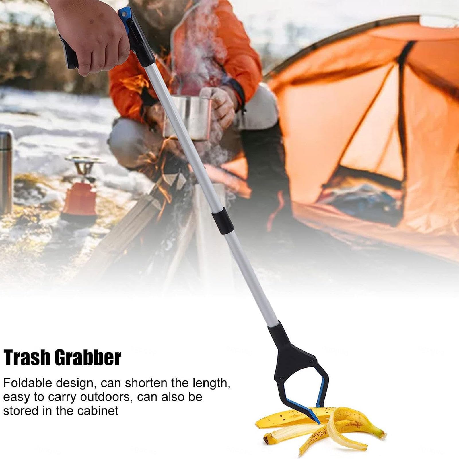 AMNOOL Grabber Reacher Tool für ältere Menschen – 2er-Pack – 32 Zoll Faltbarer Pick-Up-Stick - Leichter, Extra Langer, Praktischer Müllgreifer – Picker Claw Reacher Grabber Tool