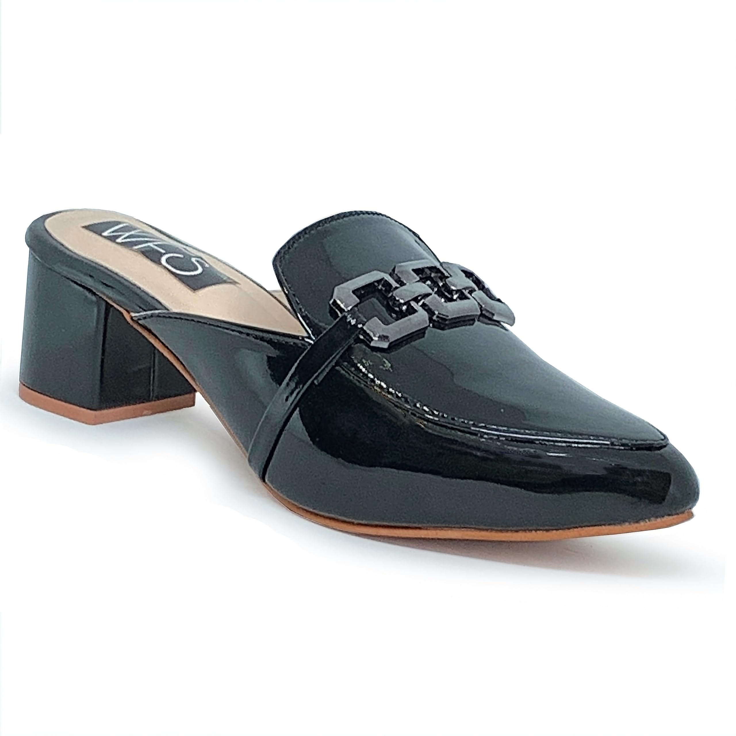 Women Bellies with 2-inch Block Heel and Chain Detailing Pumps Sandal-image-33