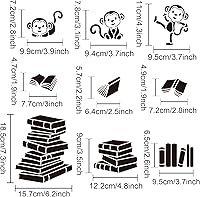 Vista 3 de MAYJOYDIY Plantillas de libro de mono, combinación de plantillas de mono de animales, 20 patrones, 11.8 x 11.8 pulgadas, material PET lavable