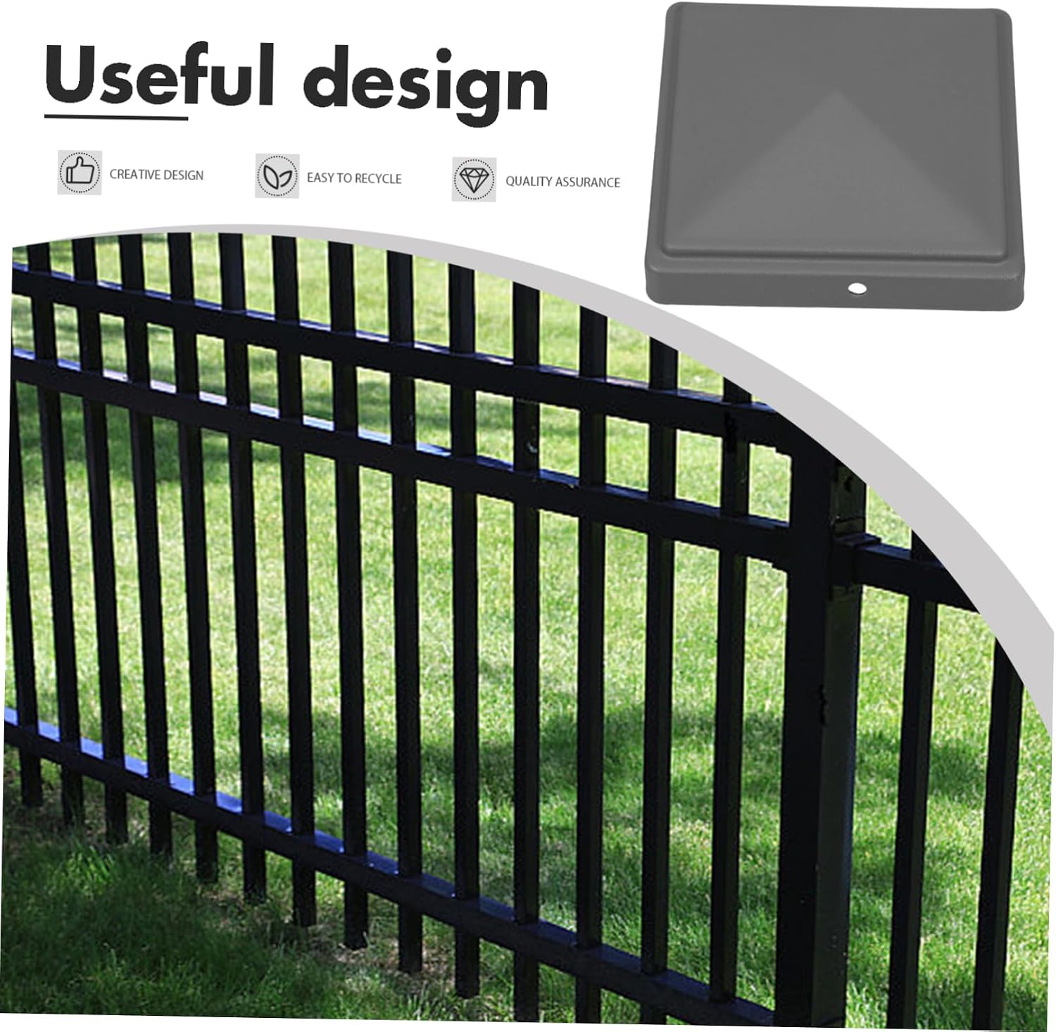 Fence Post Caps Metal Square Cover for Decorative Post Wraps Suitable for Fencing and Decking Textured Finish Rainproof