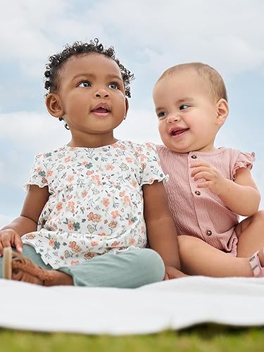 Miniatura 6 de Simple Joys by Carter's Paquete de 2 mamelucos sin mangas para bebés niñas