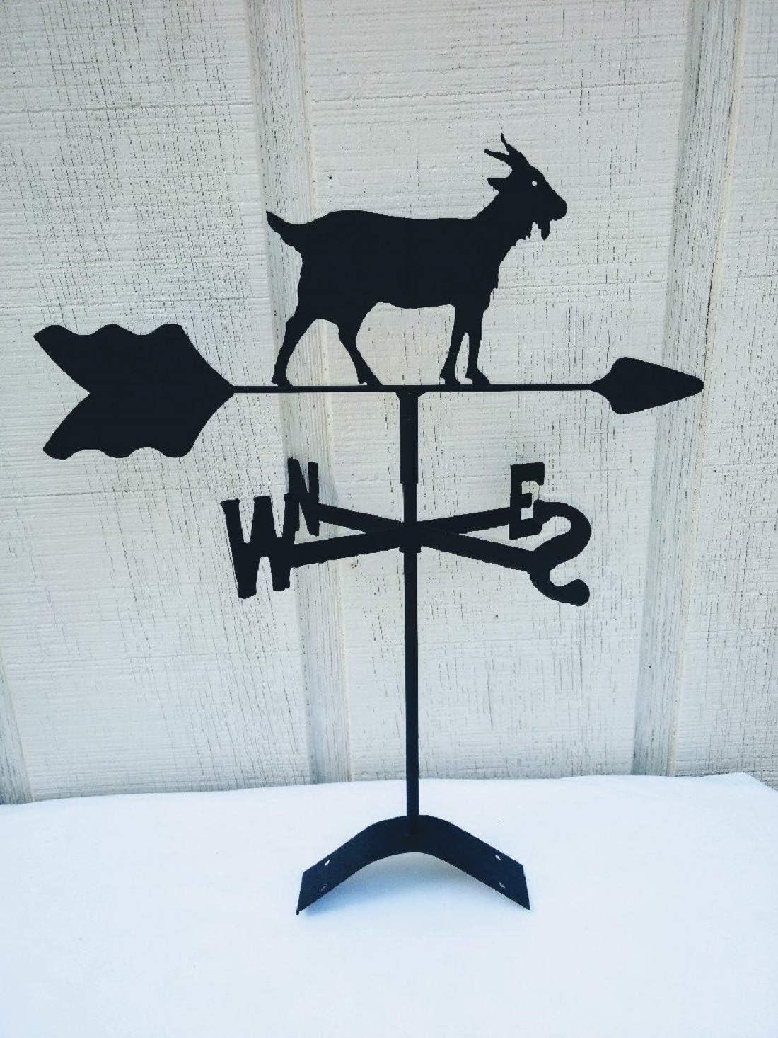 Goat Roof Mount Weathervane Black Wrought Iron Look