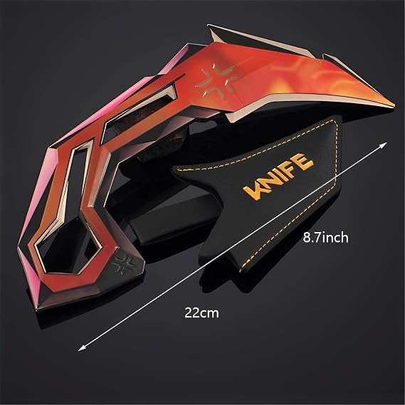 2025 Valorant VCT25 Model,Length 22Cm/8.7Inch,Includes A Leather Sheath,All-Metal Game Collectibles,Red
