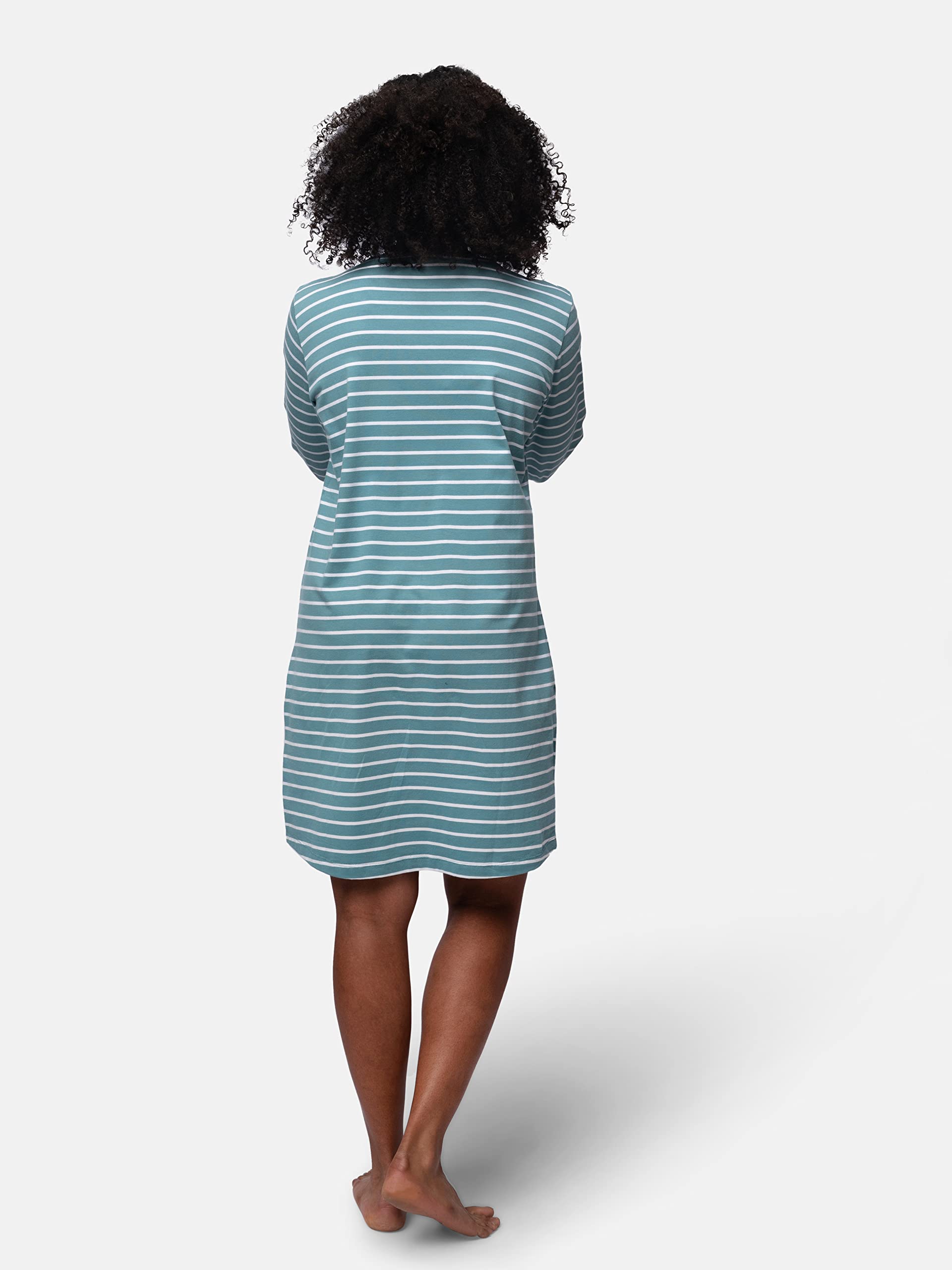 Damen Sleepshirt Ringel, GOTS-Zertifiziert Nachthemd