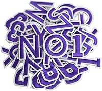 Vista 23 de GYGYL 36 Parches de Letras y Números para Planchar, Parches de Letras de Animales, Parche Bordado del Alfabeto A-Z, Números 0-9 Aplique para Ropa