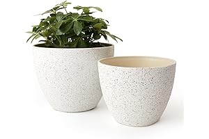 LA Jolie Muse Flower Pots with Drainage Holes, 8.6 + 7.5 inch...